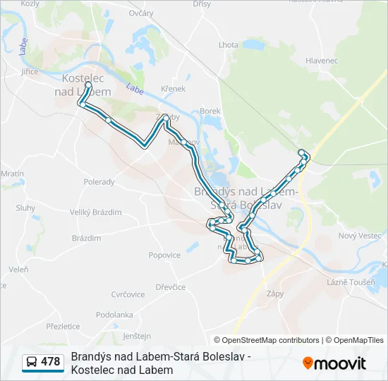 478 Bus Line Map