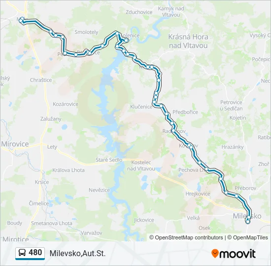 Автобус 480: карта маршрута