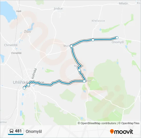 Автобус 481: карта маршрута