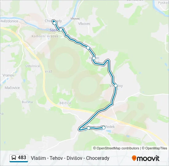 483 Bus Line Map