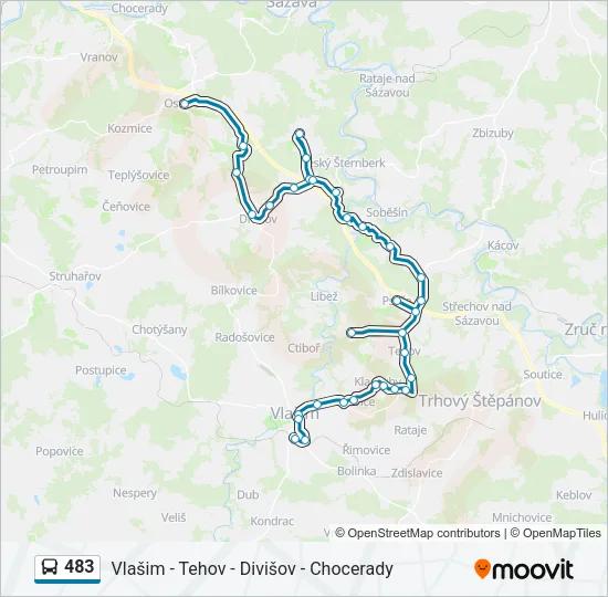 483 Bus Line Map