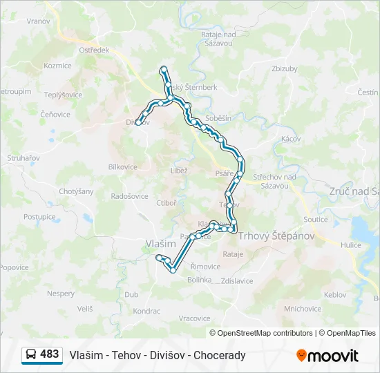 Автобус 483: карта маршрута