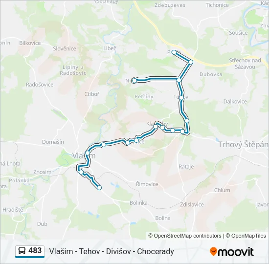 483 Bus Line Map