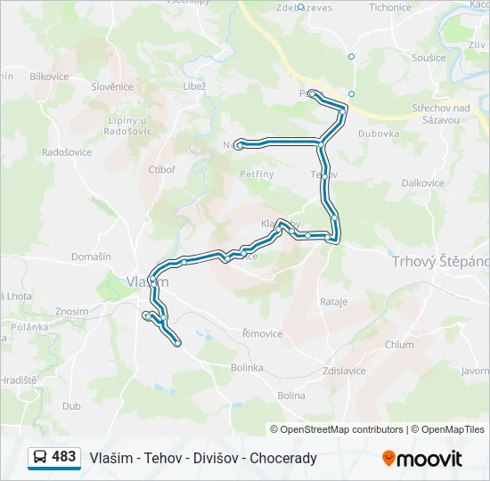 483 Bus Line Map