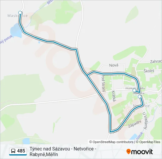 485 Bus Line Map