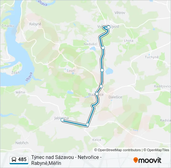 485 Bus Line Map