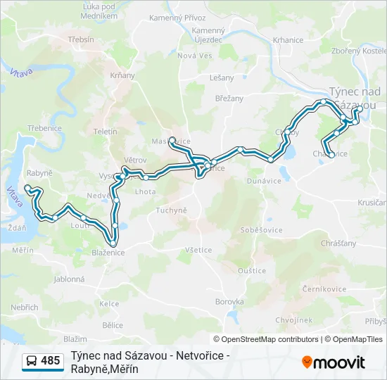 485 Bus Line Map
