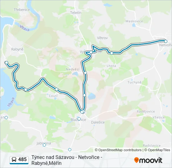 485 Bus Line Map