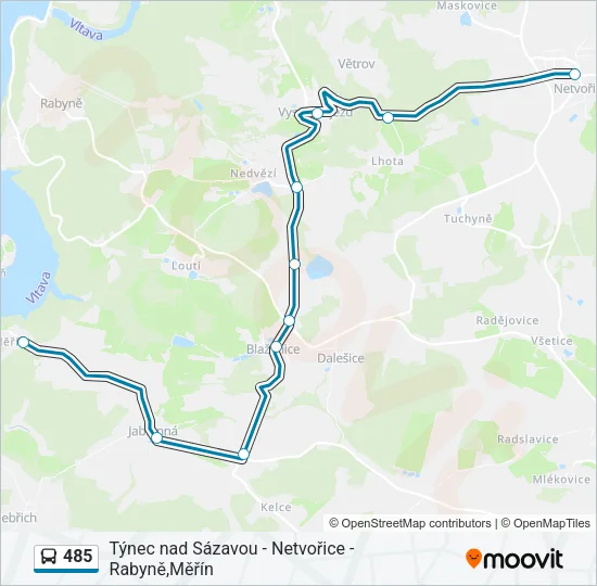 485 Bus Line Map