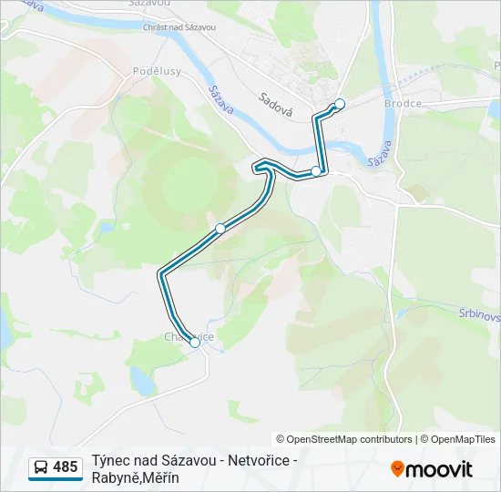 485 Bus Line Map