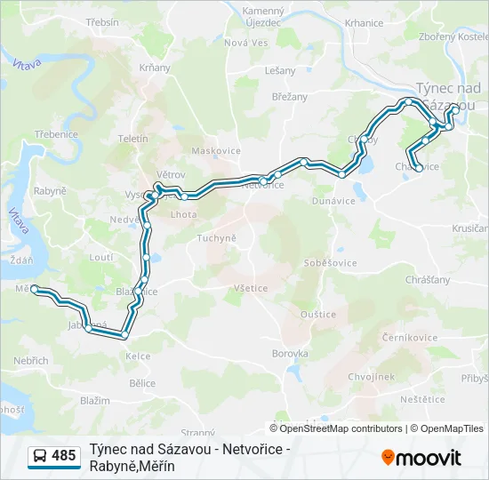 485 Bus Line Map
