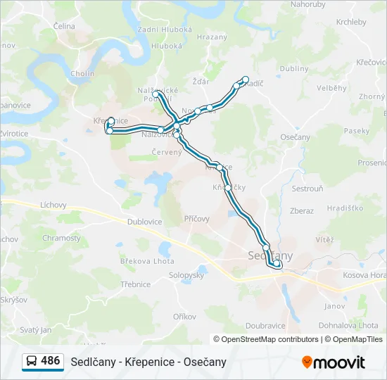 486 Bus Line Map