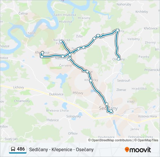 Автобус 486: карта маршрута