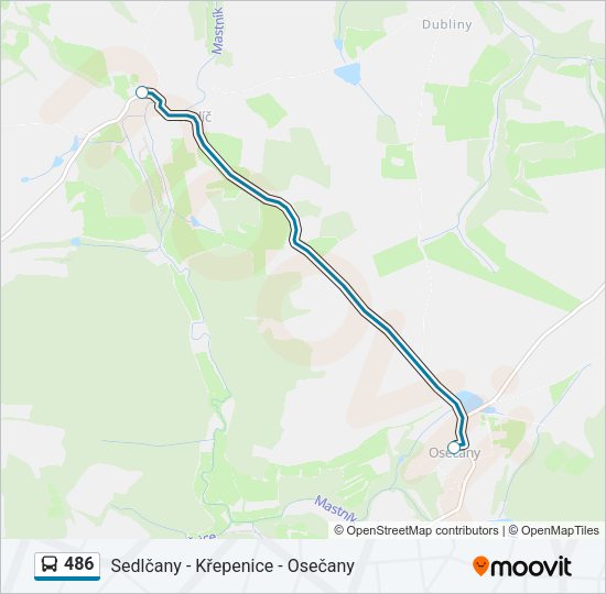 Автобус 486: карта маршрута