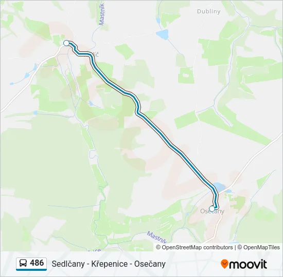 Автобус 486: карта маршрута