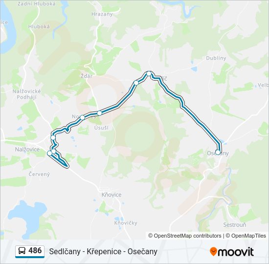 Автобус 486: карта маршрута