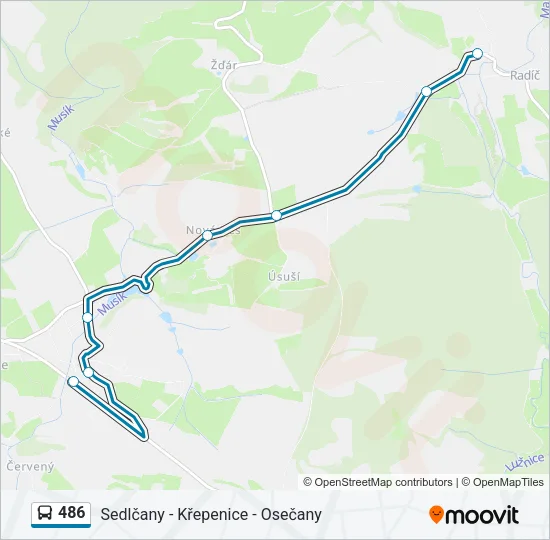 486 Bus Line Map
