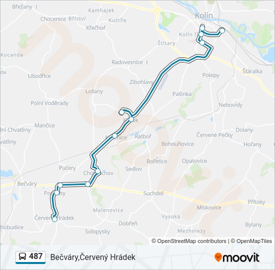 Автобус 487: карта маршрута