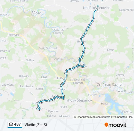Автобус 487: карта маршрута