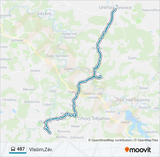 Автобус 487: карта маршрута