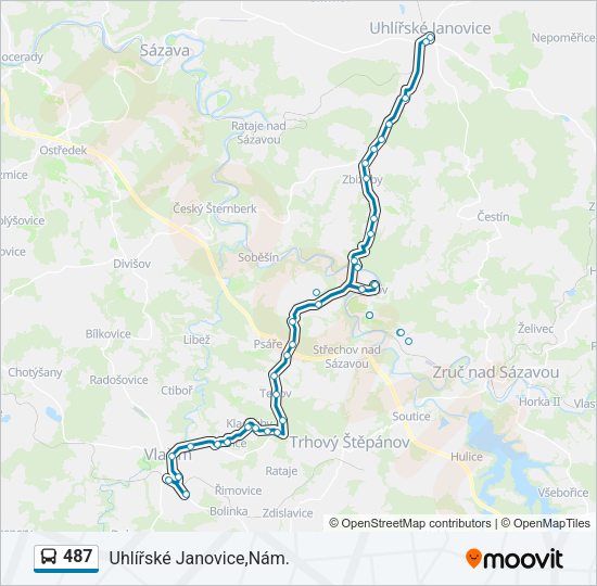 Автобус 487: карта маршрута