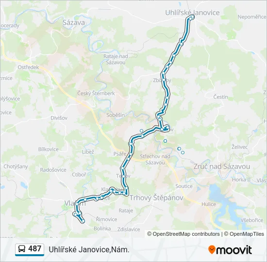 487 Bus Line Map