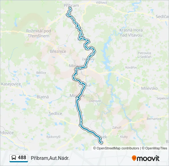 488 Bus Line Map