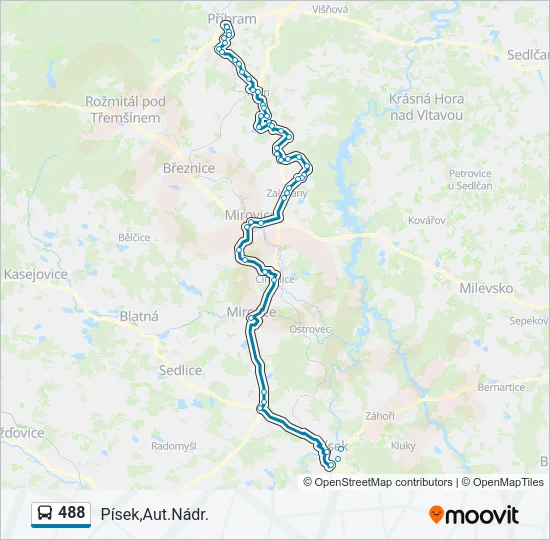 488 Bus Line Map