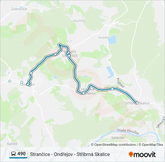 490 Bus Line Map