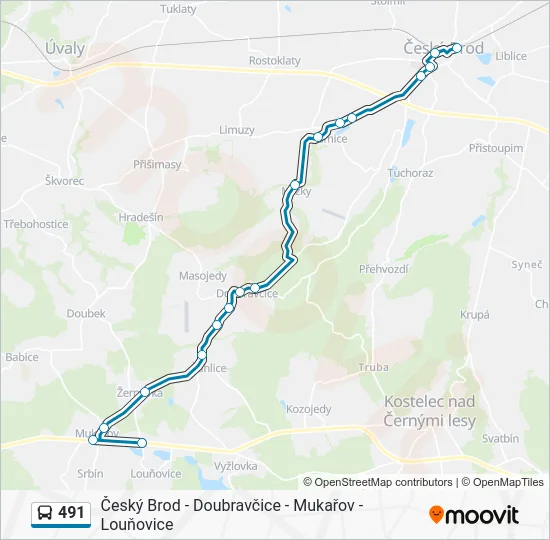 Автобус 491: карта маршрута