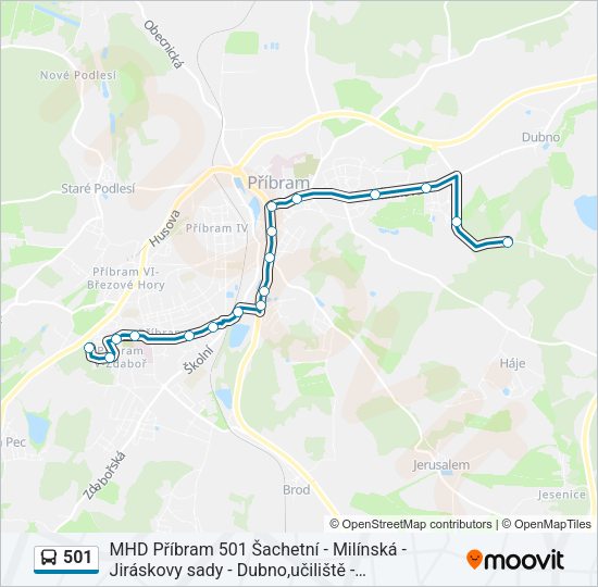 Автобус 501: карта маршрута