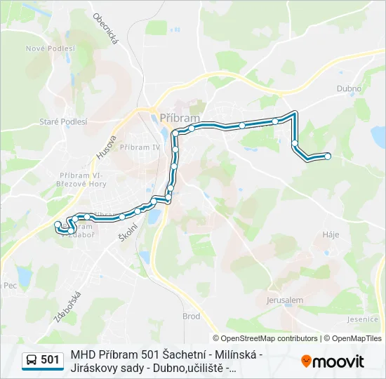 501 Bus Line Map