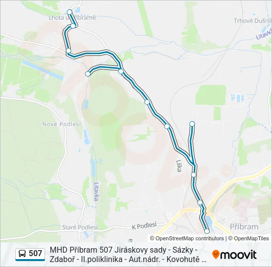 507 Bus Line Map