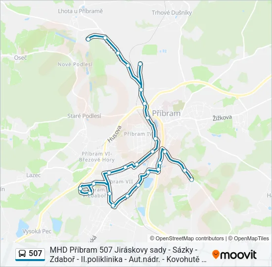 507 Bus Line Map