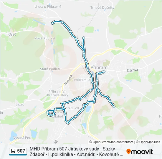 507 Bus Line Map