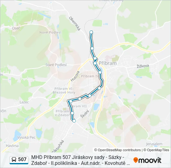 507 Bus Line Map