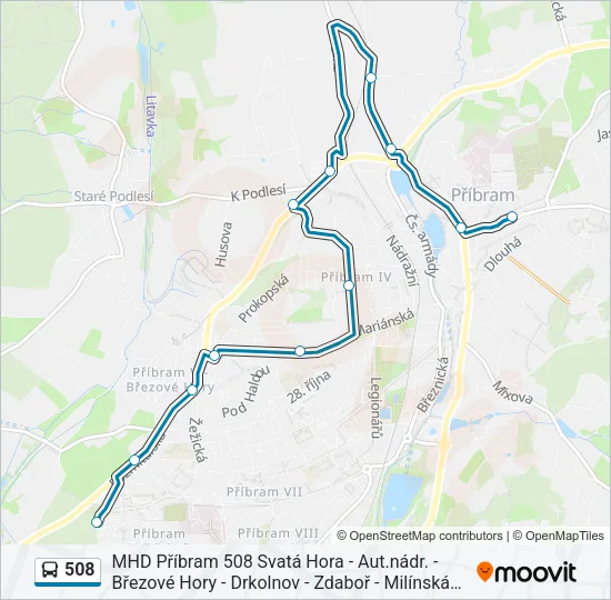 508 Bus Line Map