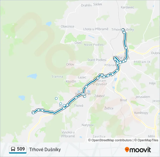 509 Bus Line Map