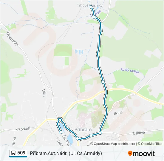 509 Bus Line Map