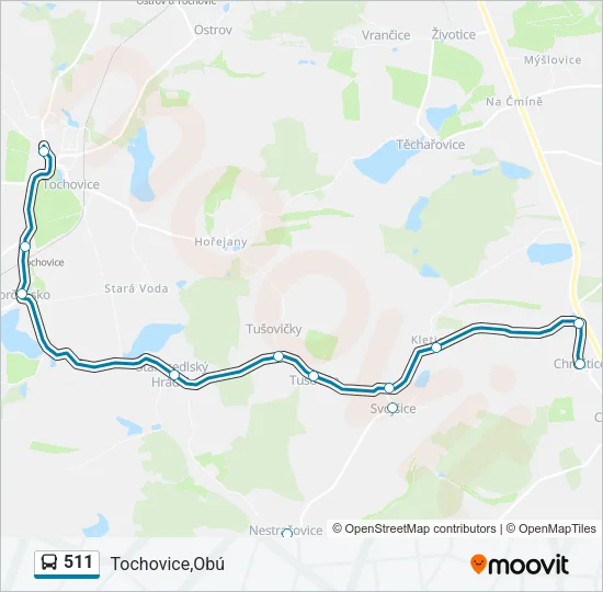 511 Bus Line Map