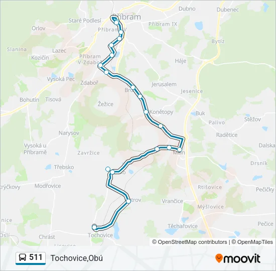511 Bus Line Map
