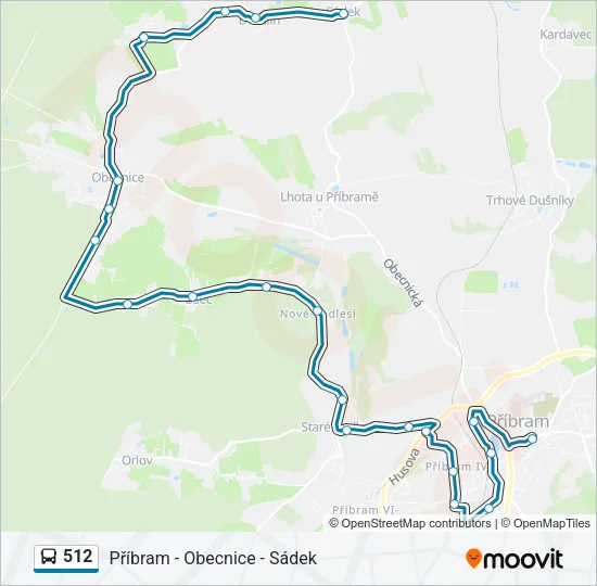 512 Bus Line Map