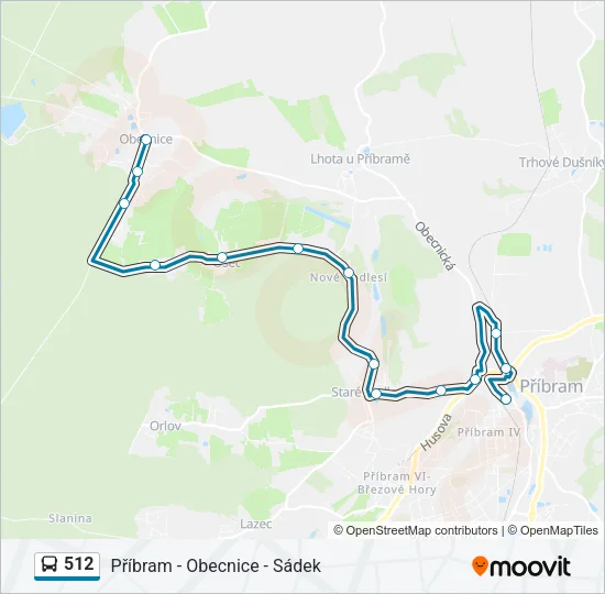 512 Bus Line Map