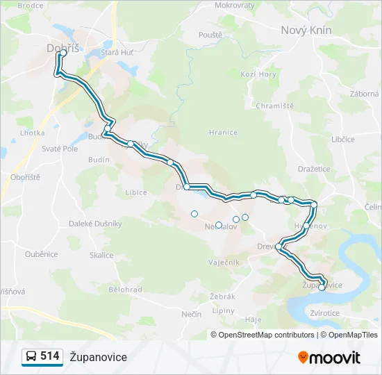 514 Bus Line Map