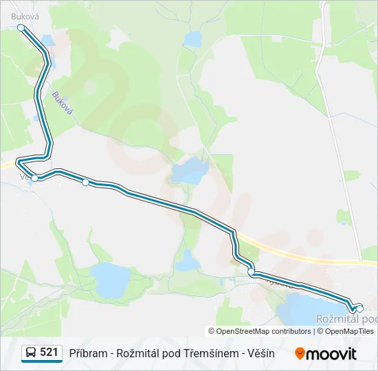521 Bus Line Map