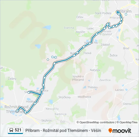 521 Bus Line Map