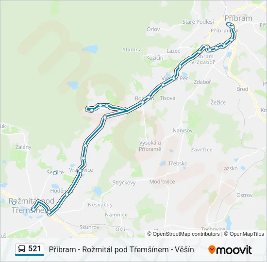 521 Bus Line Map