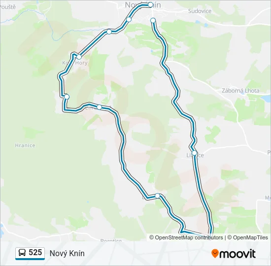 525 Bus Line Map