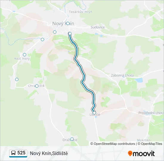 525 Bus Line Map