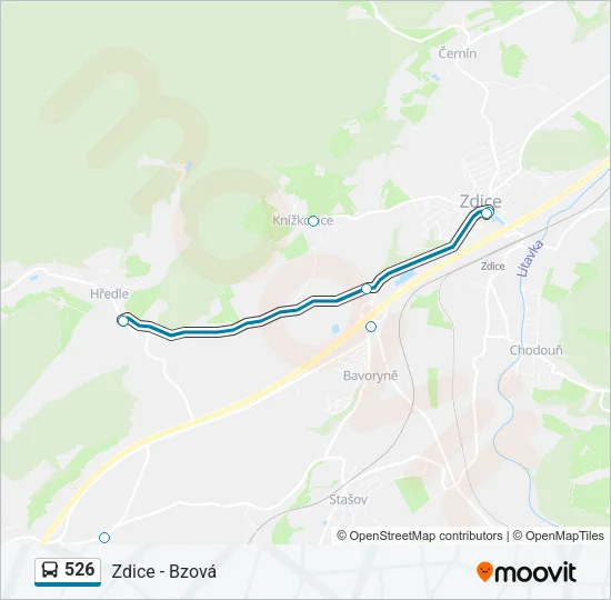 526 Bus Line Map